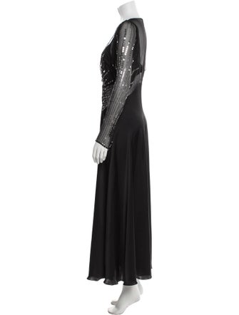 Paco Rabanne V-Neck Long Dress