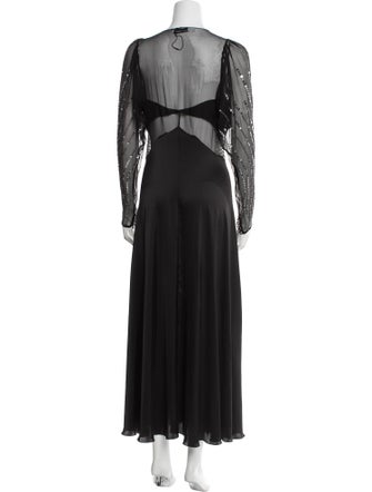 Paco Rabanne V-Neck Long Dress