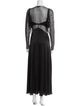 Paco Rabanne V-Neck Long Dress