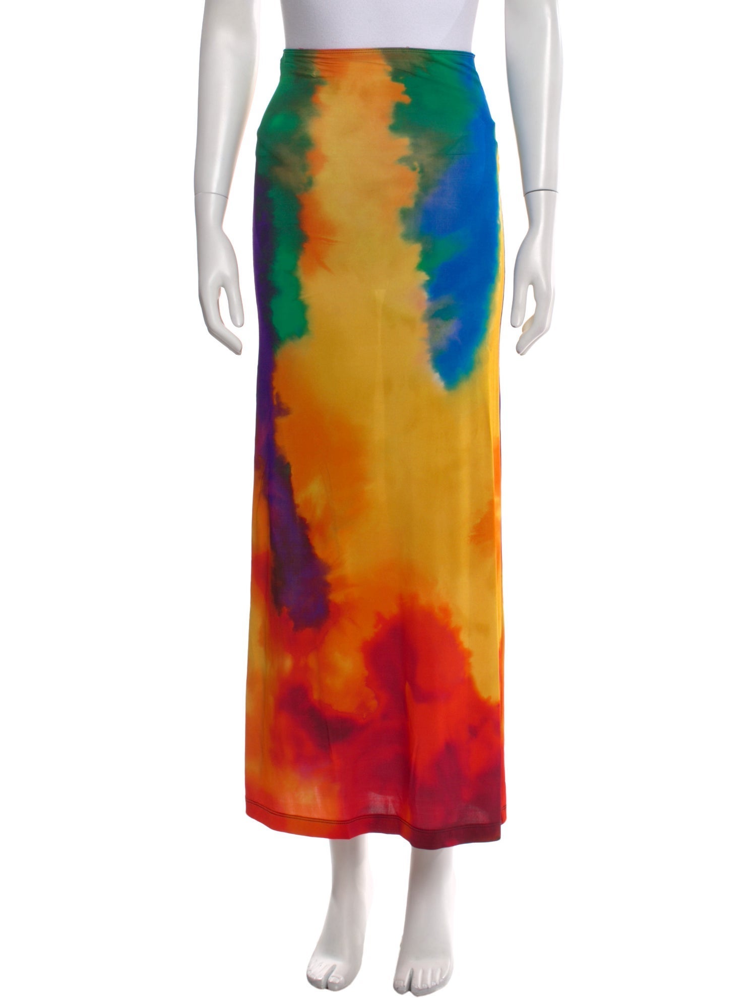 Paco Rabanne Tie-Dye Print Midi Length Skirt