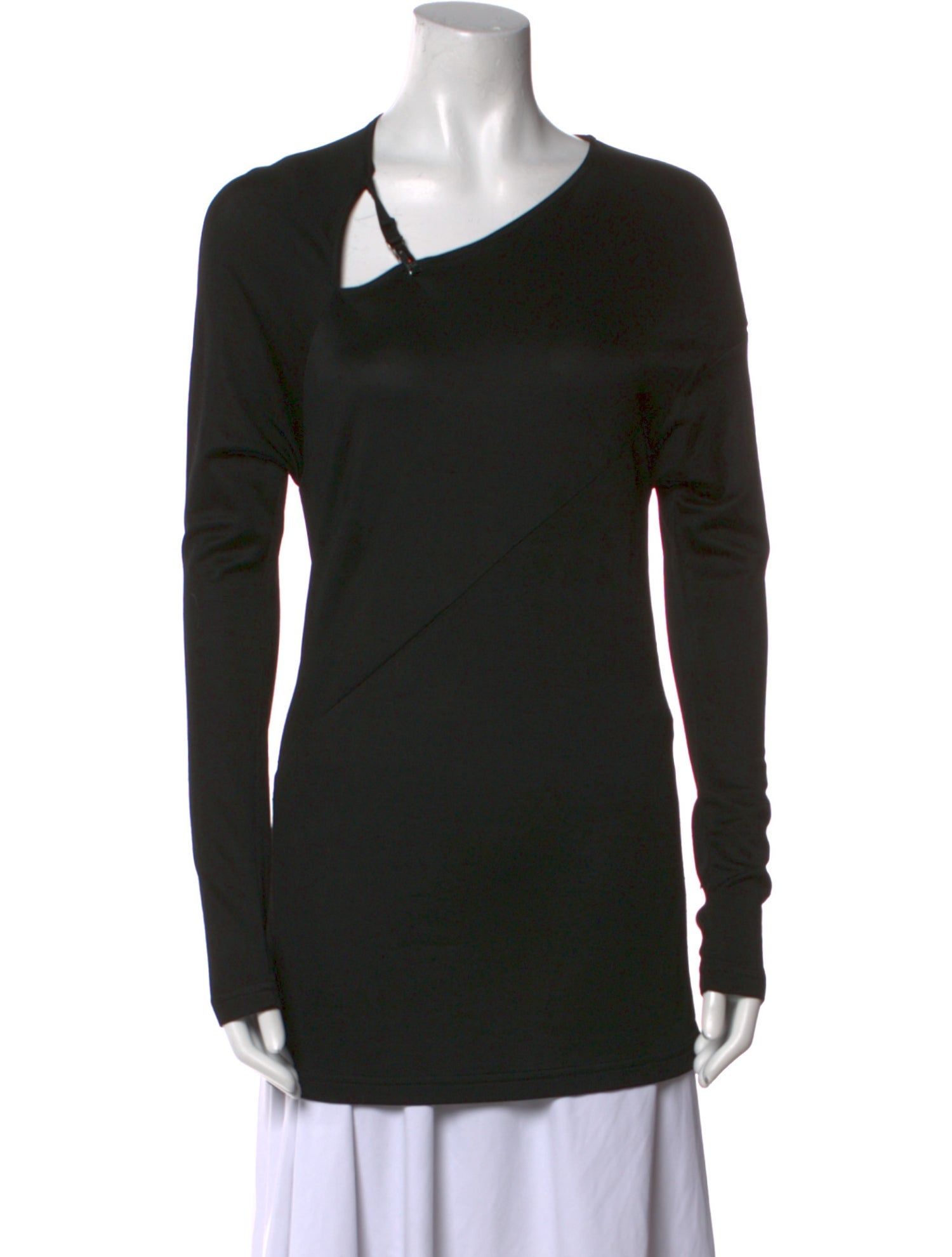 Paco Rabanne Cowl Neck Long Sleeve Tunic