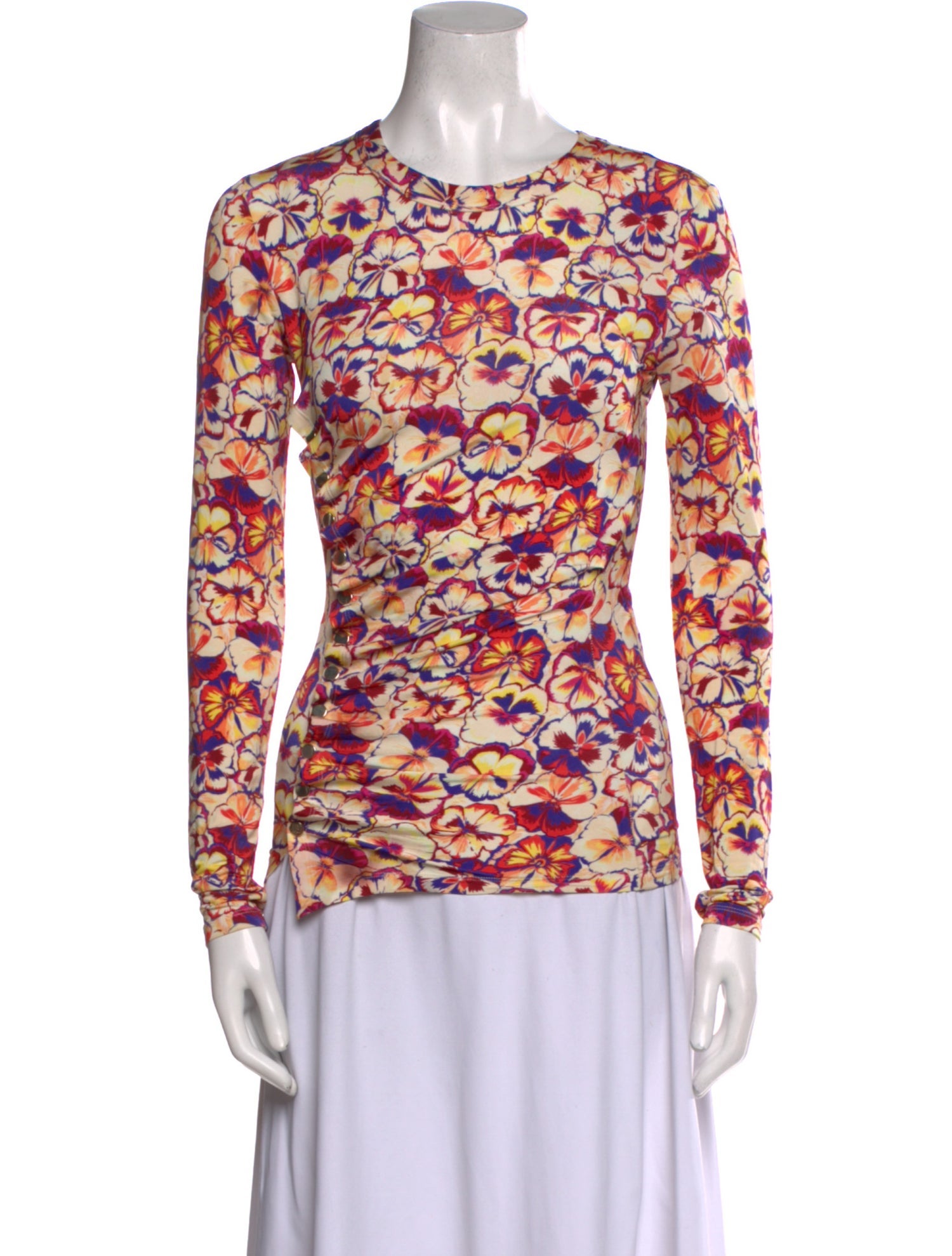 Paco Rabanne Printed Crew Neck Top