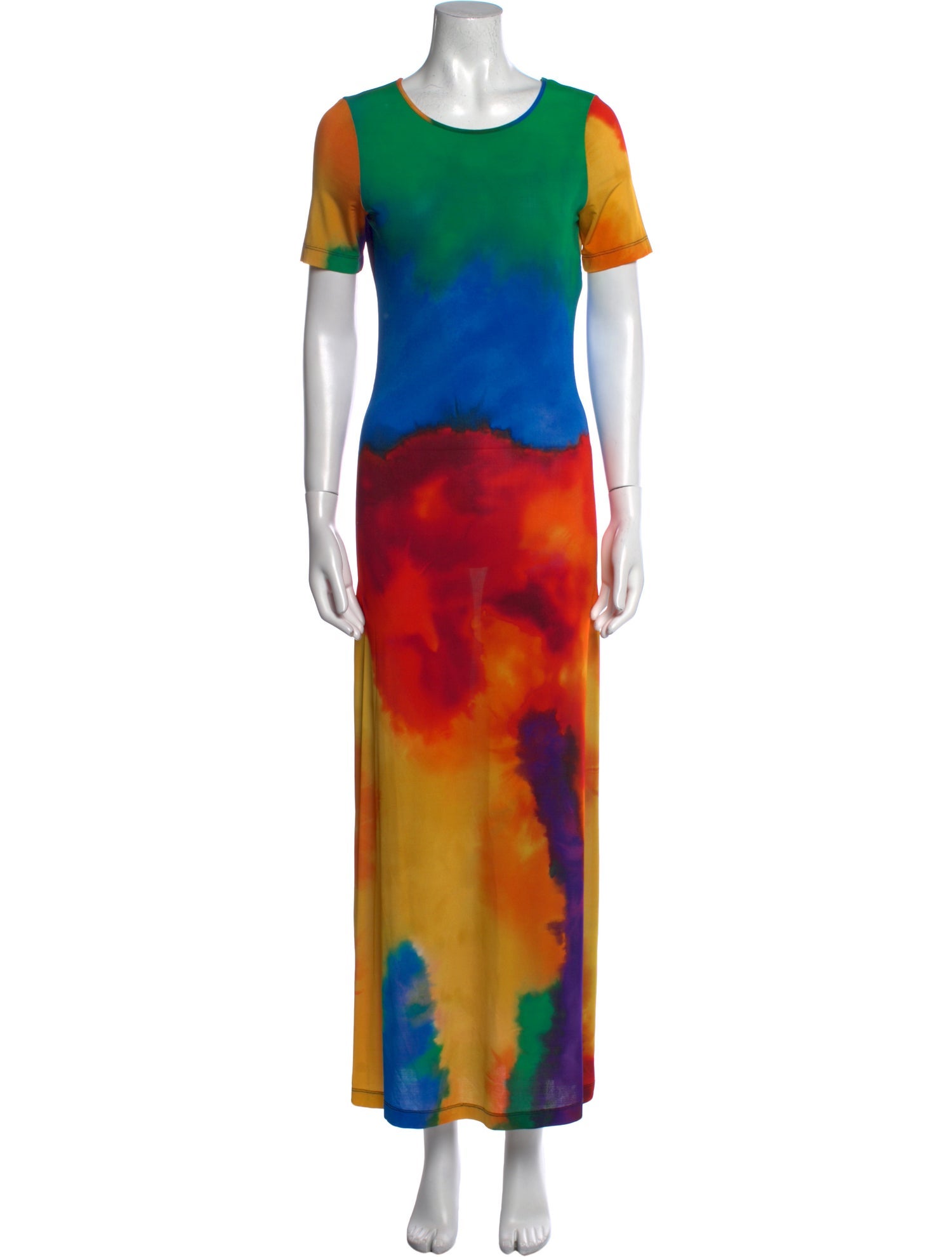 Paco Rabanne Tie-Dye Print Long Dress
