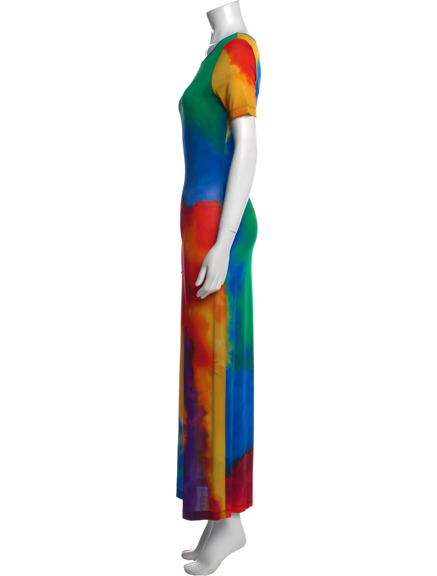 Paco Rabanne Tie-Dye Print Long Dress