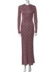 Paco Rabanne Printed Long Dress