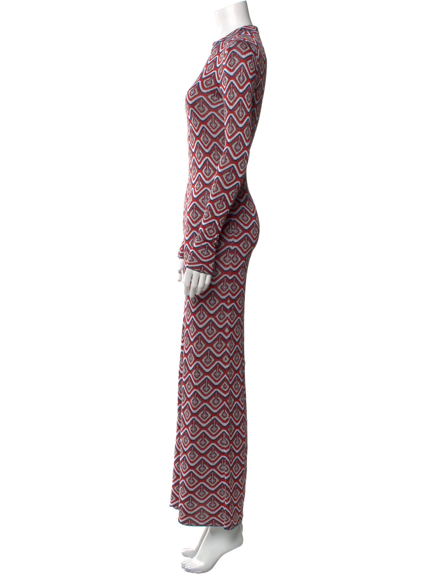 Paco Rabanne Printed Long Dress