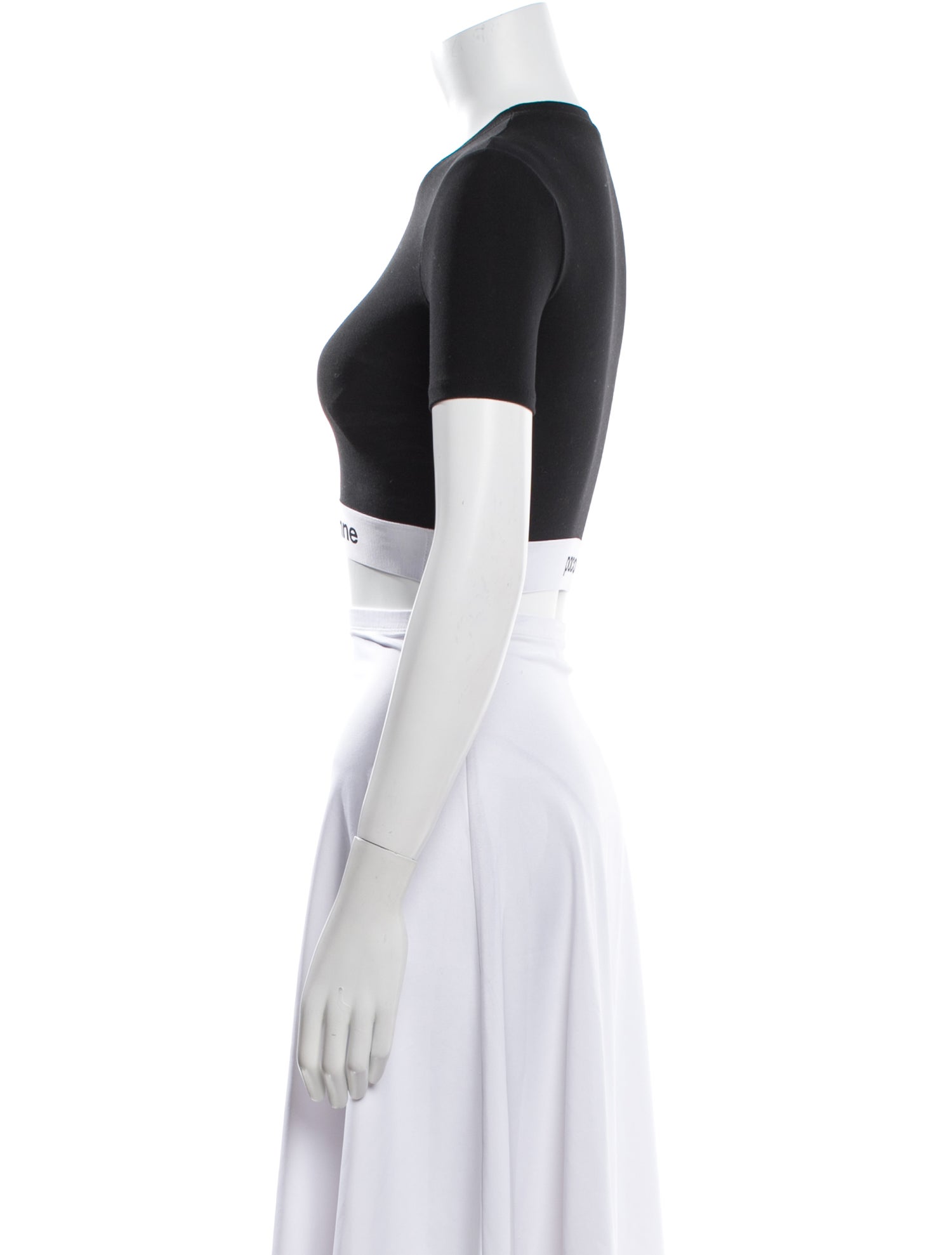 Paco Rabanne Crew Neck Short Sleeve Crop Top