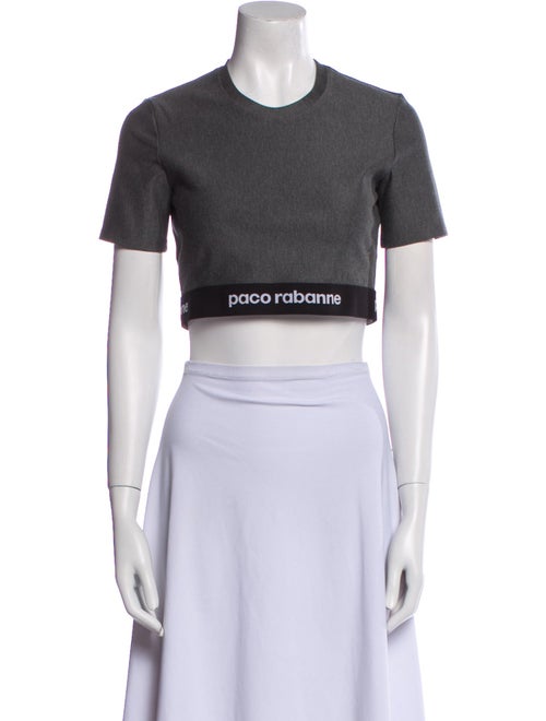 Paco Rabanne Crew Neck Short Sleeve Crop Top