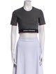 Paco Rabanne Crew Neck Short Sleeve Crop Top