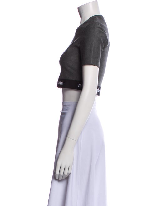 Paco Rabanne Crew Neck Short Sleeve Crop Top