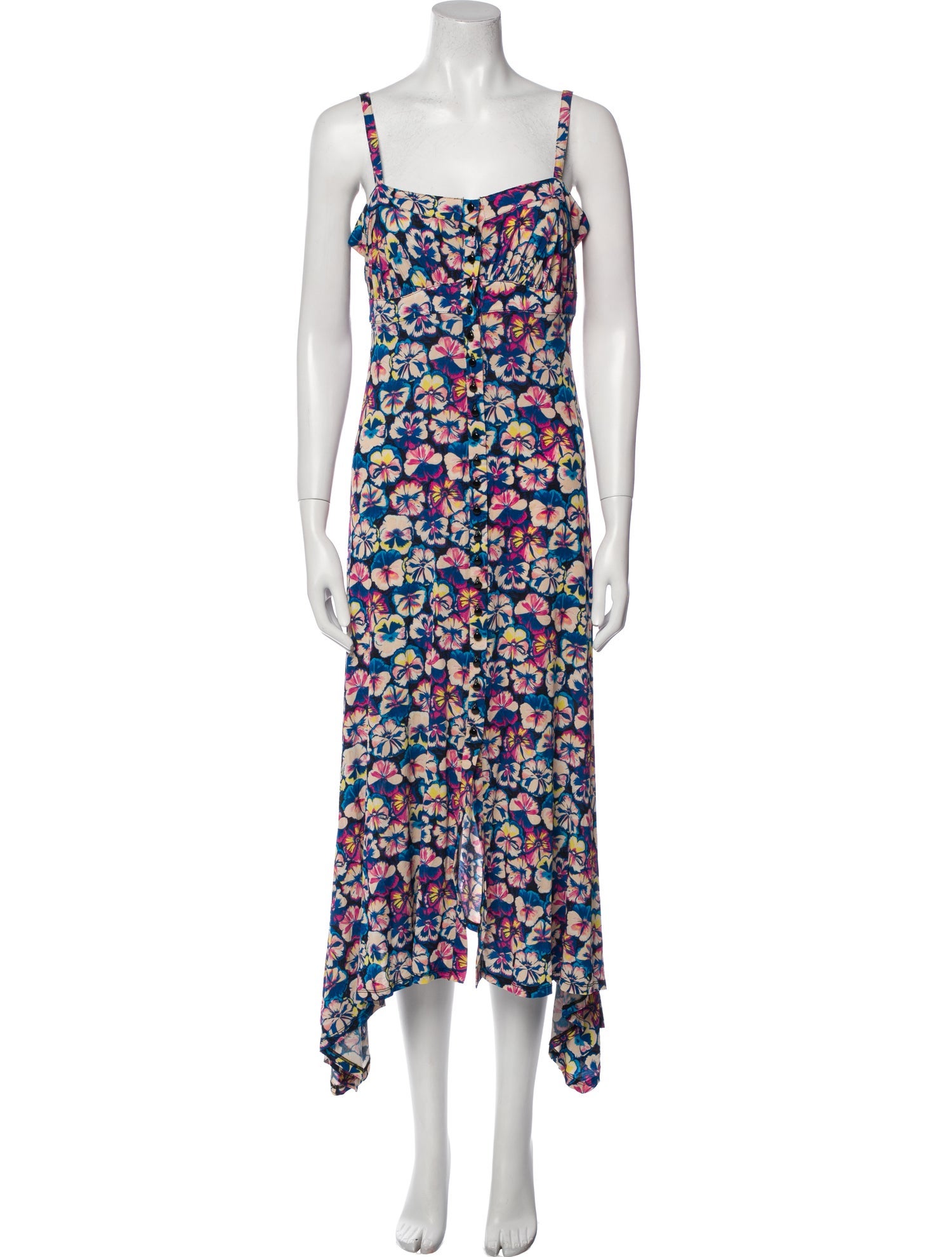 Paco Rabanne Floral Print Long Dress