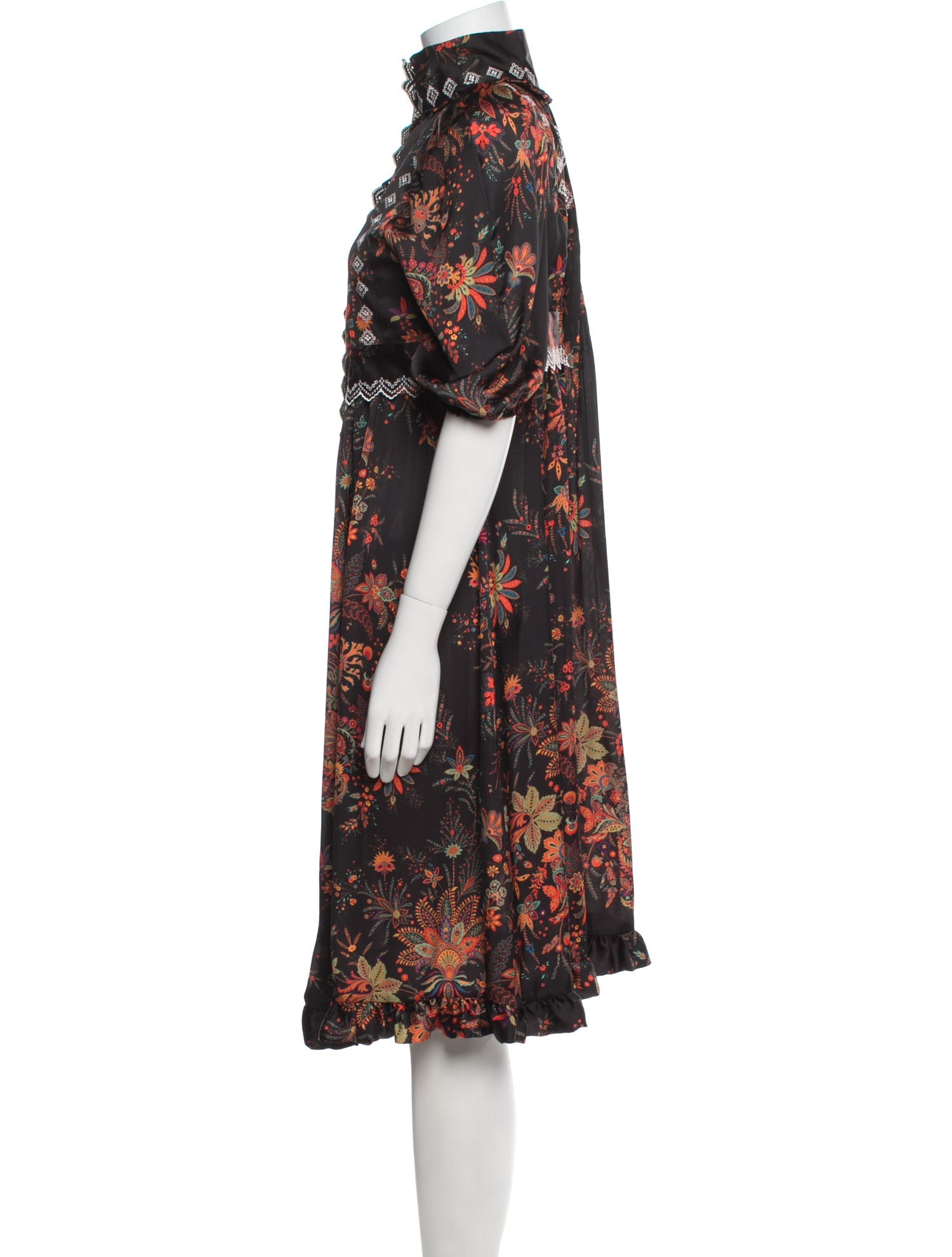 Paco Rabanne Floral Print Midi Length Dress