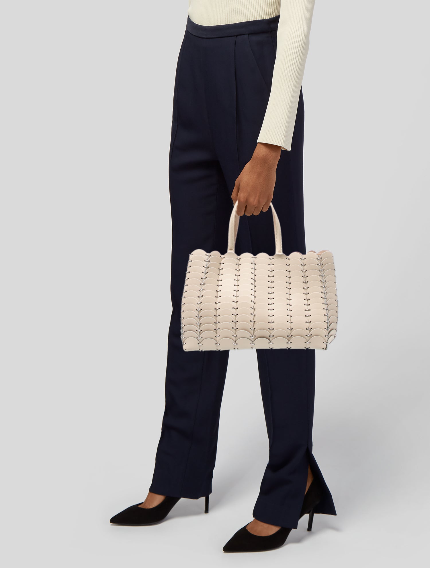 Paco Rabanne Leather Top Handle Bag