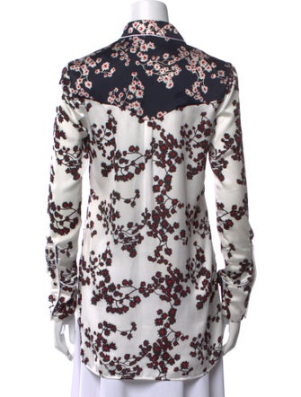 Paco Rabanne Printed Long Sleeve Button-Up Top