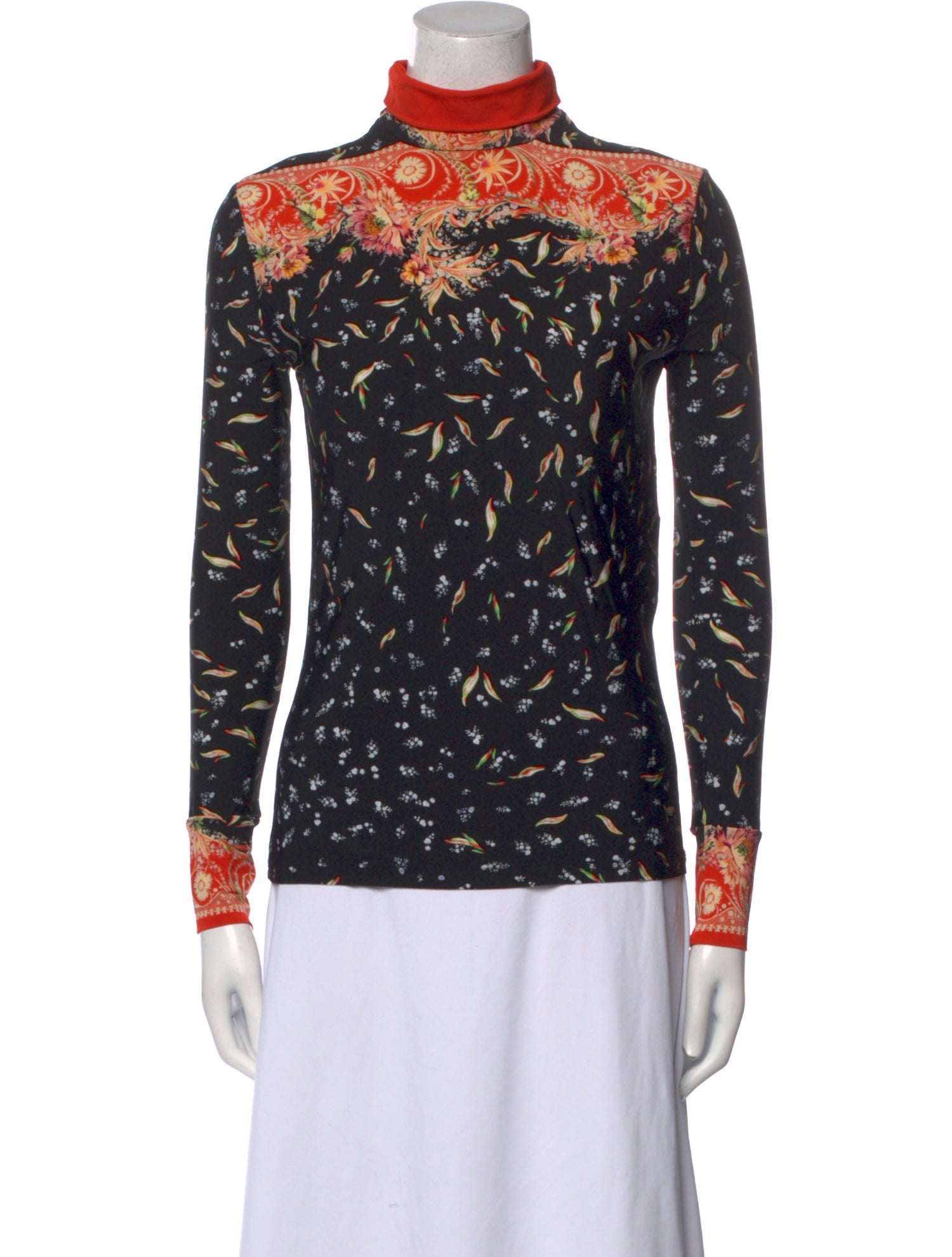 Paco Rabanne Printed Turtleneck Top