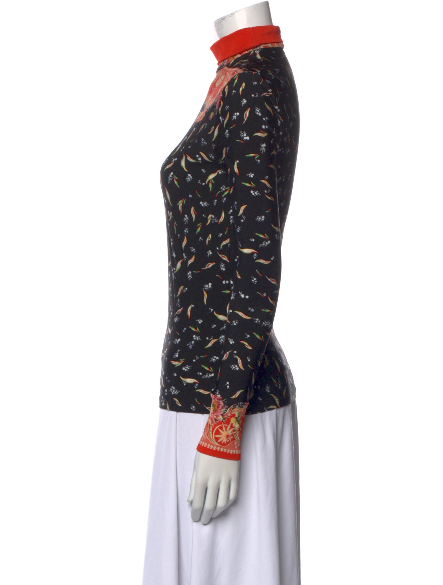 Paco Rabanne Printed Turtleneck Top