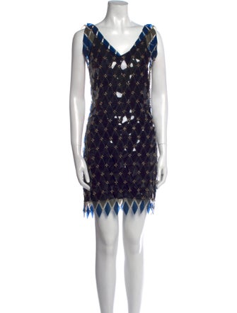 Paco Rabanne Printed Mini Dress