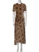 Paco Rabanne Floral Print Long Dress