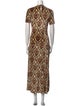 Paco Rabanne Floral Print Long Dress