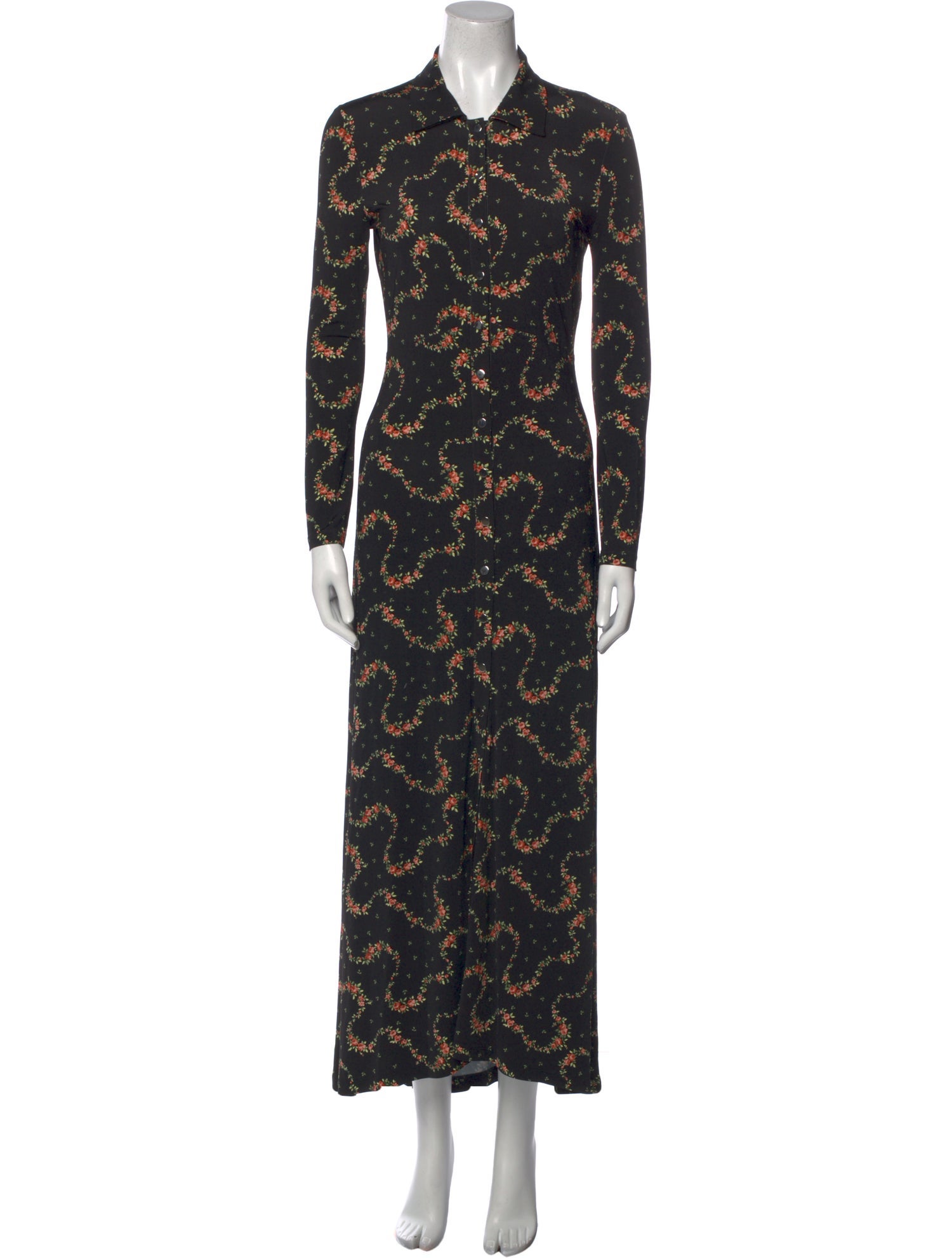 Paco Rabanne Floral Print Long Dress