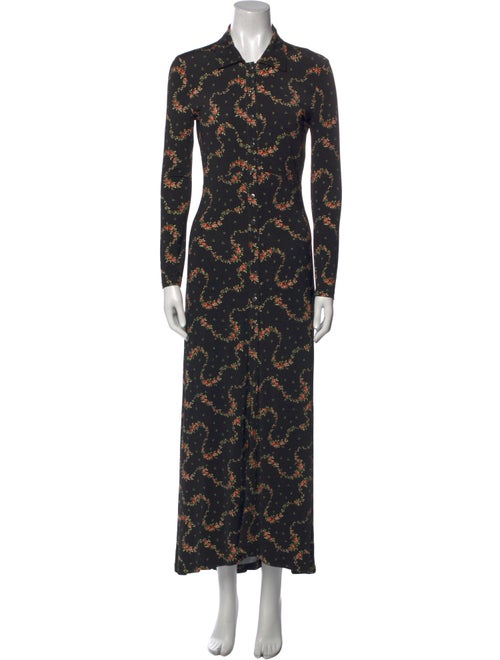Paco Rabanne Floral Print Long Dress