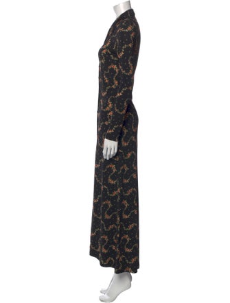 Paco Rabanne Floral Print Long Dress