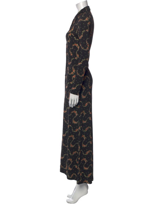Paco Rabanne Floral Print Long Dress