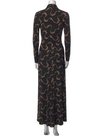 Paco Rabanne Floral Print Long Dress
