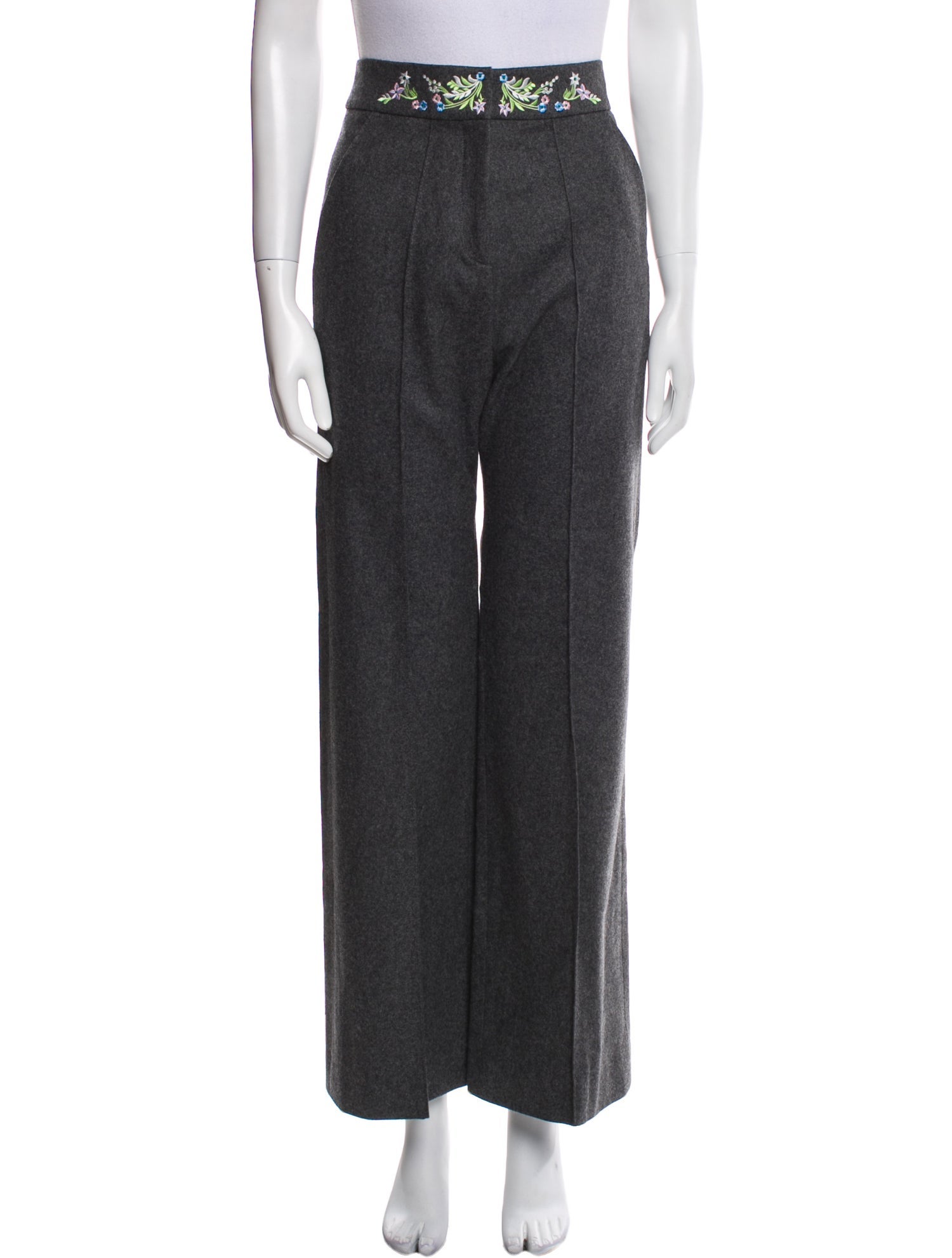 Paco Rabanne Wool Wide Leg Pants