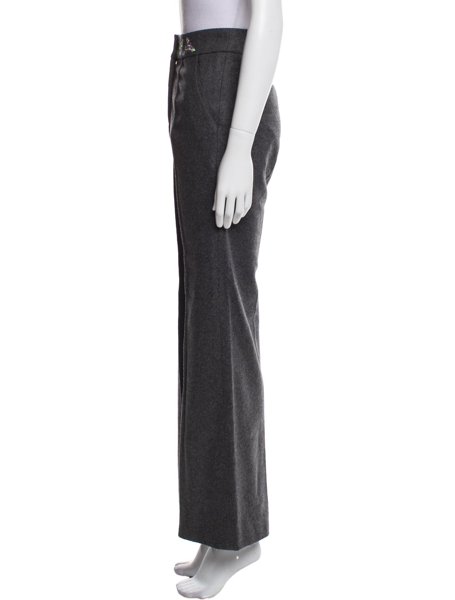 Paco Rabanne Wool Wide Leg Pants