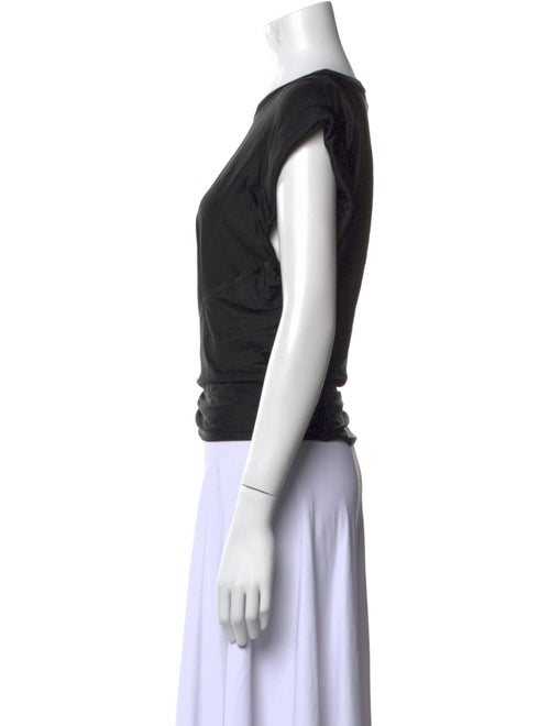 Rabanne Bateau Neckline Short Sleeve Crop Top