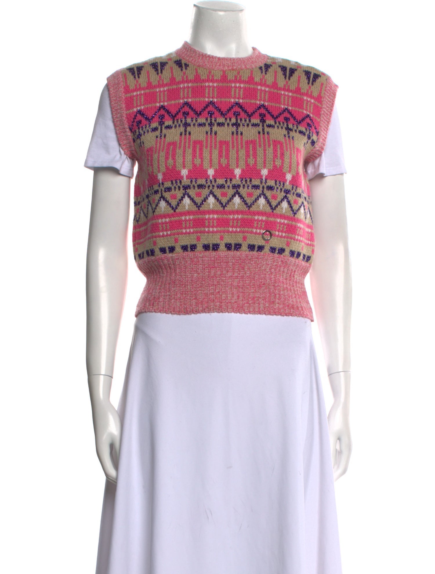 Paco Rabanne Virgin Wool Printed Sweater