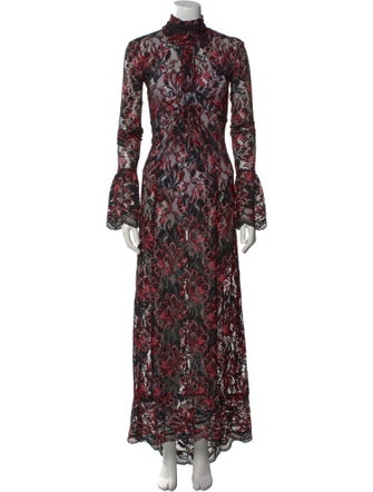Paco Rabanne Floral Print Long Dress