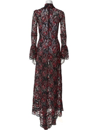 Paco Rabanne Floral Print Long Dress