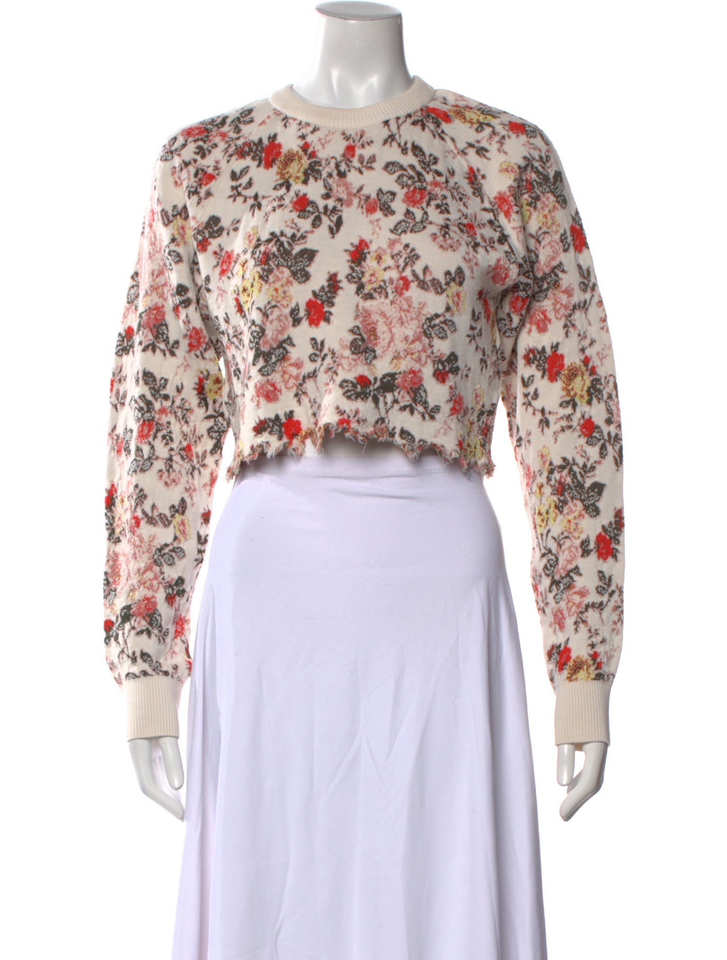 Paco Rabanne Wool Floral Print Sweater