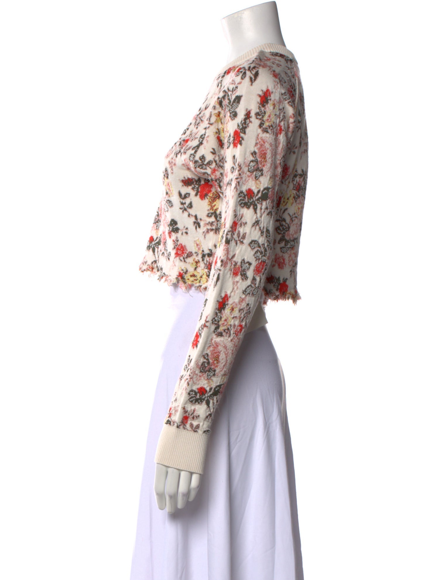 Paco Rabanne Wool Floral Print Sweater