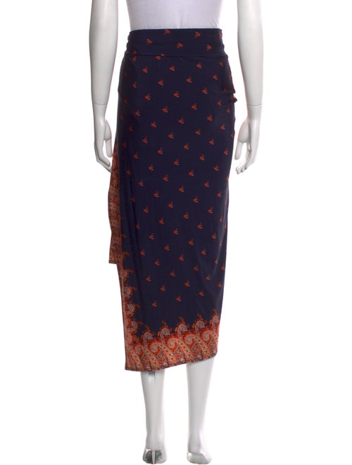 Paco Rabanne Floral Print Midi Length Skirt