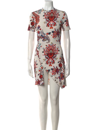 Paco Rabanne Floral Print Mini Dress