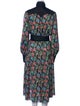 Paco Rabanne Floral Print Midi Length Dress