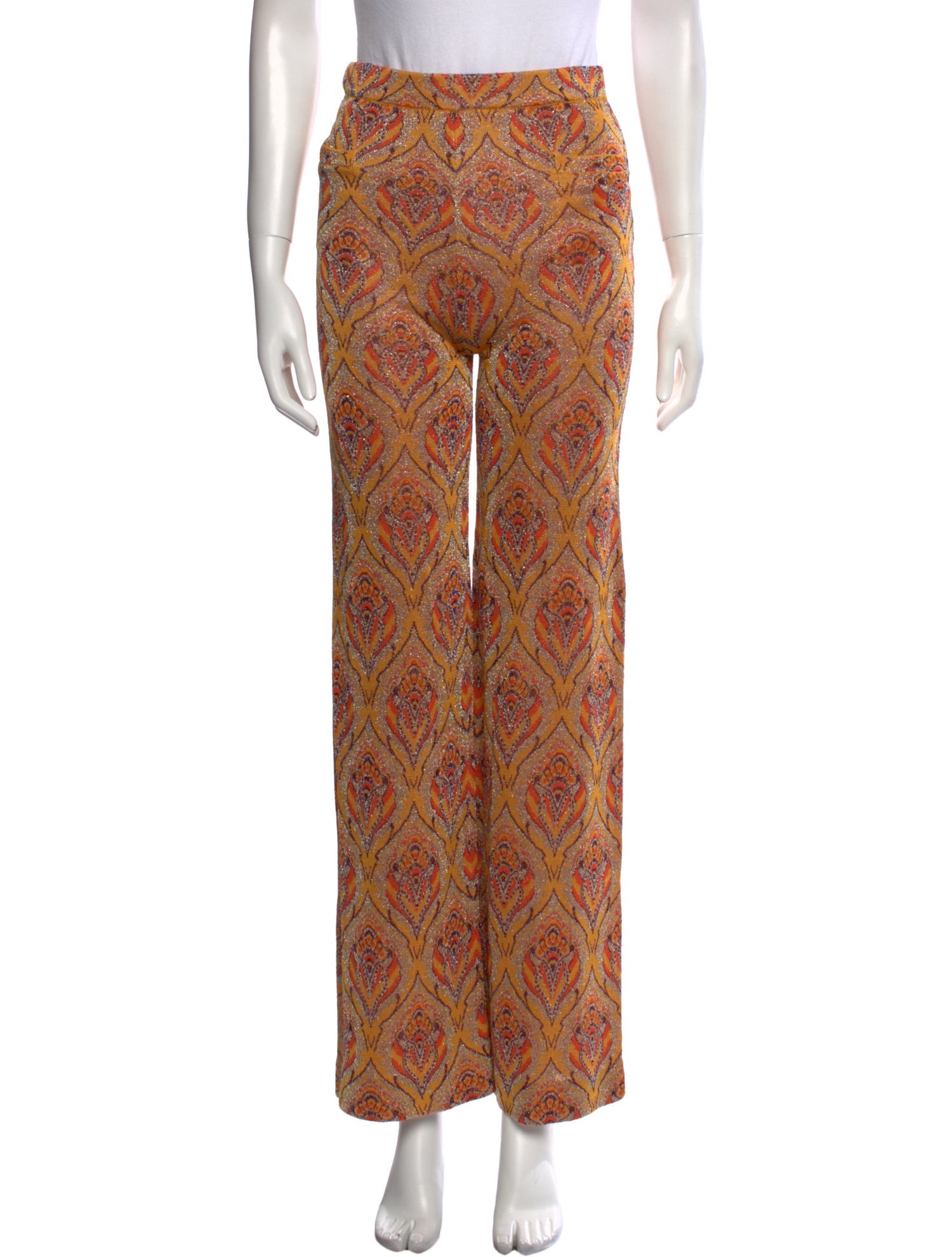 Paco Rabanne Printed Wide Leg Pants