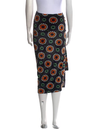 Paco Rabanne Velvet Midi Length Skirt
