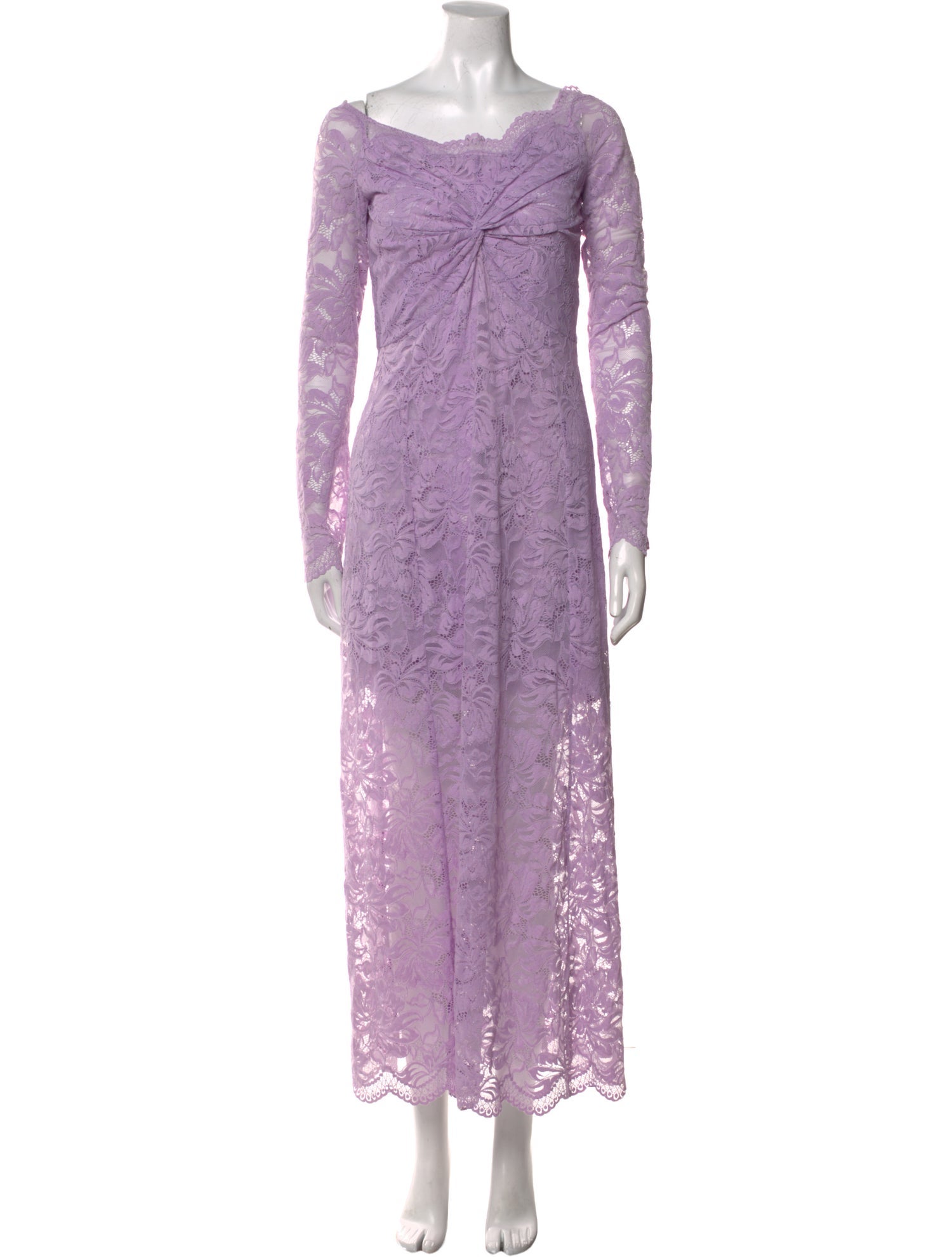 Paco Rabanne Lace Pattern Long Dress