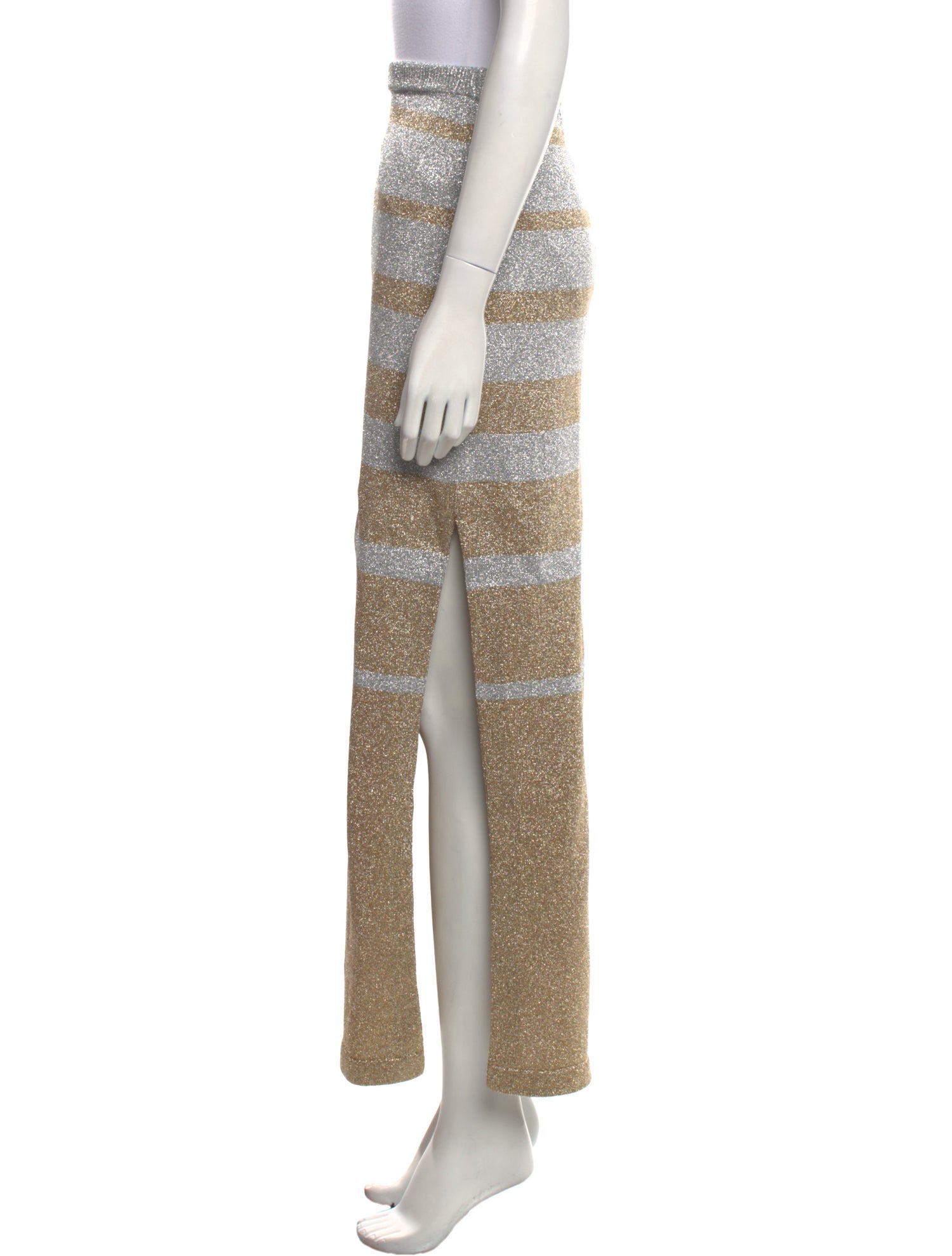 Paco Rabanne Colorblock Pattern Long Skirt