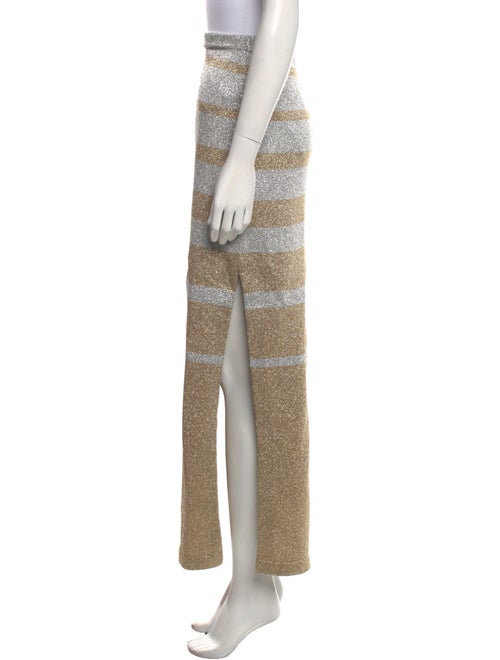 Paco Rabanne Colorblock Pattern Long Skirt