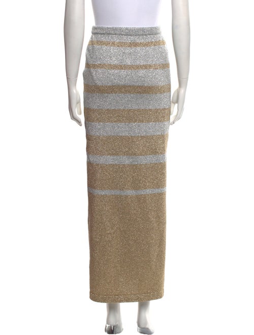 Paco Rabanne Colorblock Pattern Long Skirt