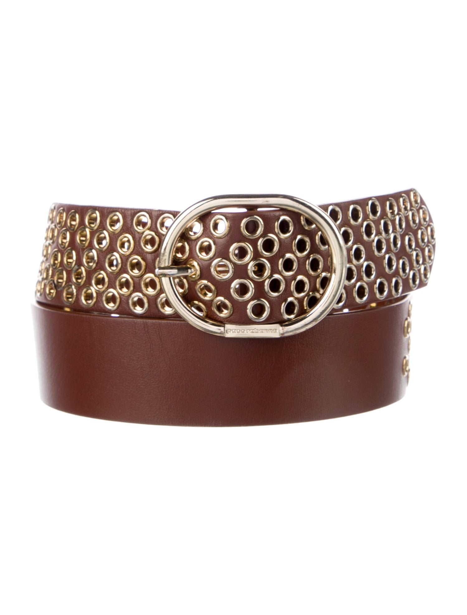Paco Rabanne Leather Studded Accents Belt