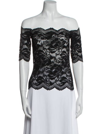 Paco Rabanne Lace Pattern Off-The-Shoulder Top
