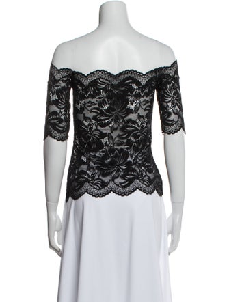 Paco Rabanne Lace Pattern Off-The-Shoulder Top
