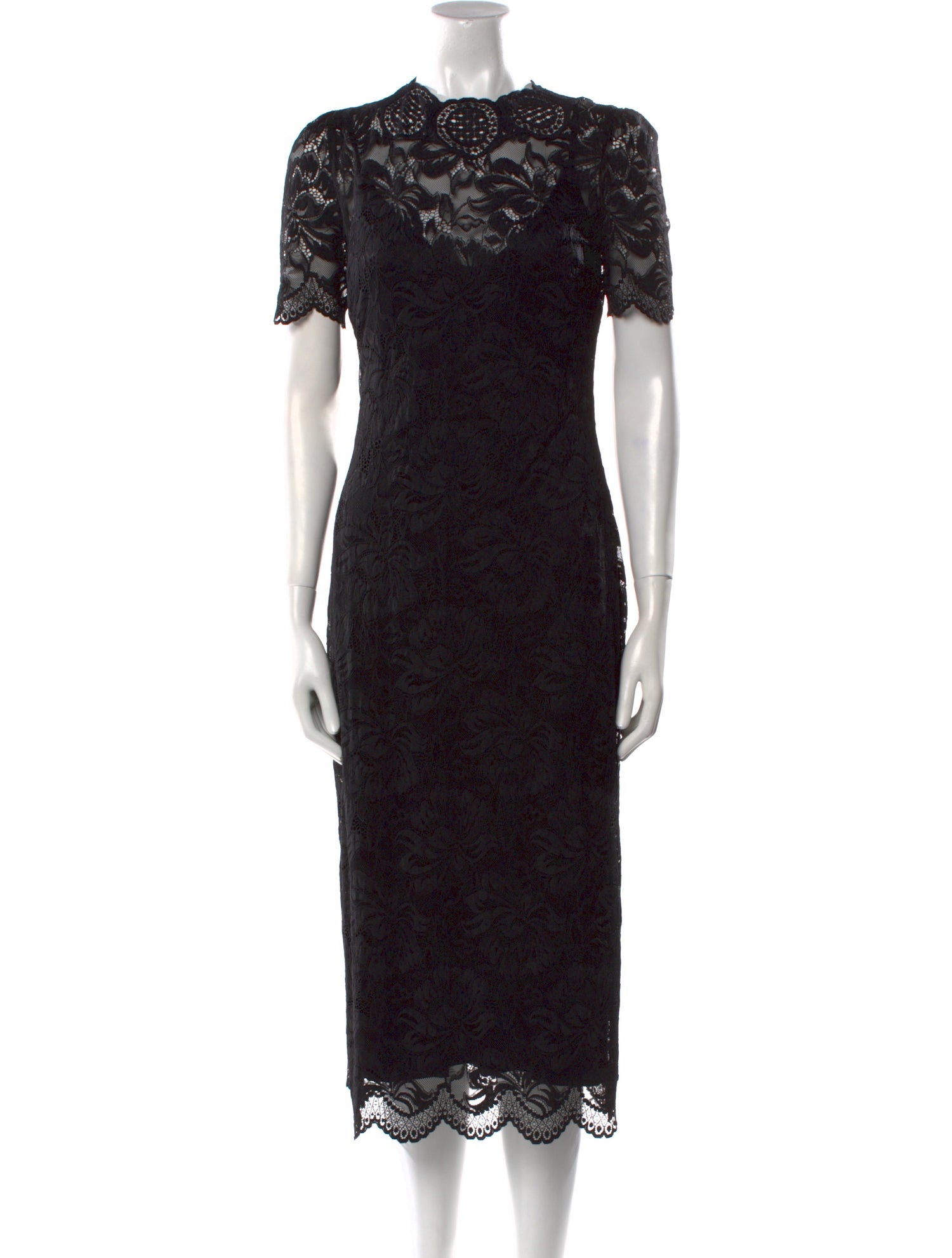 Paco Rabanne Lace Pattern Midi Length Dress
