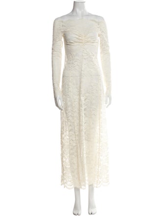 Paco Rabanne Bateau Neckline Long Dress